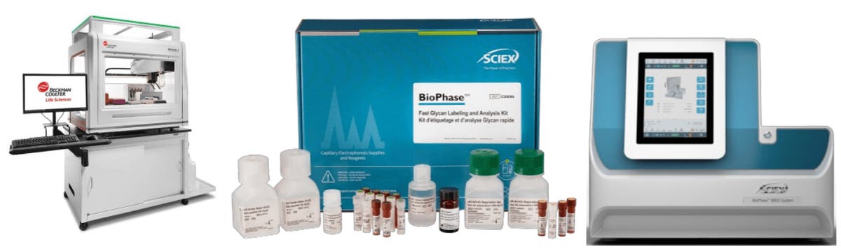 Released N-linked glycan analysis employing automated sample